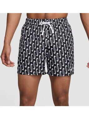 Nike Swim Logo 5" Shorts Trunks Bathing Suit NESSE520-001 Men's XL NEW with Tags